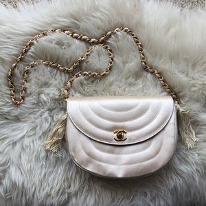 Vintage CHANEL Silk Crossbody Bag